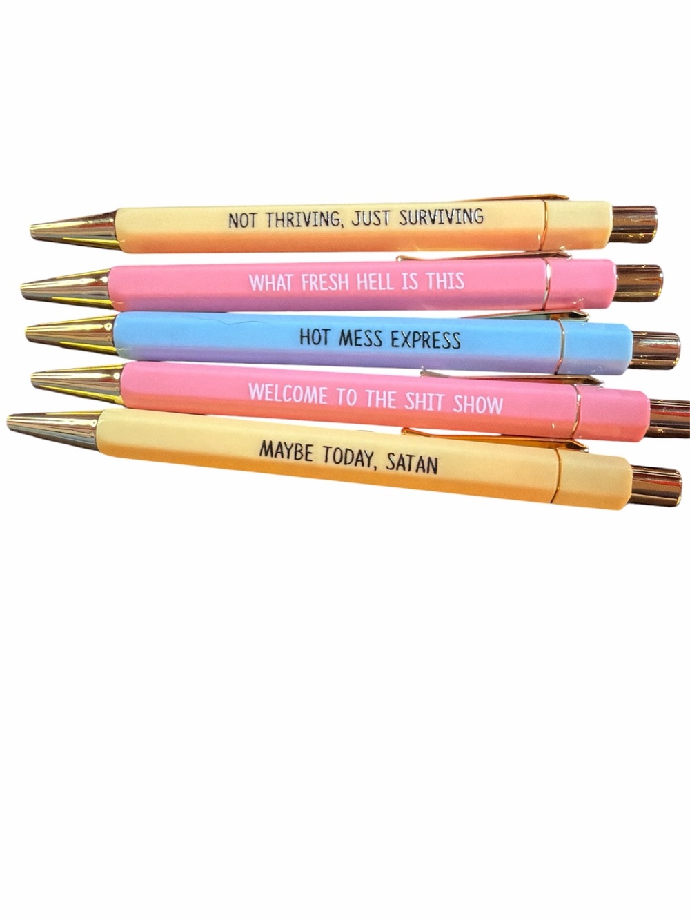 NEW Snarky Pastel Pen Set - 5 Pack - "Hot Mess Express" & More